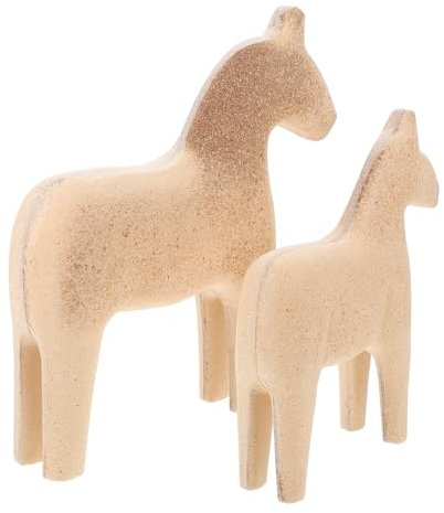 NUOBESTY 2stücke Unfertiges Holzpferd Modell Für Junge Mädchen Diy Dekor Von Holz Pferd Modell Zum Bemalen Und Gestalten