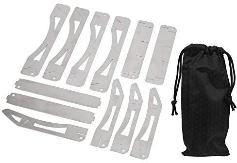 Kuuleyn Pliage CampFire Grill, gril à gril, type de carte extérieure Barbecue Stand Camping Carreau de cuisine Porte-pique-nique Rack pliant