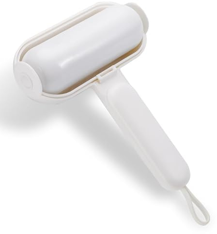 GWJX Wiederverwendbare Fusselrolle, Waschbare tragbare fusselbürst Tragbare Gel Fusselrolle Haustier Haarentferner, Für Tierhaare, Kleidung, Reisen, Haus(Weiß)
