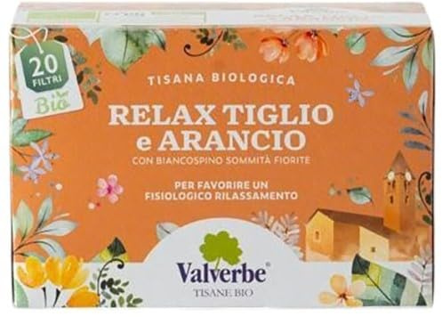 Valverbe, Infuso rilassante con tiglio e arancio BIO, 20 filtri