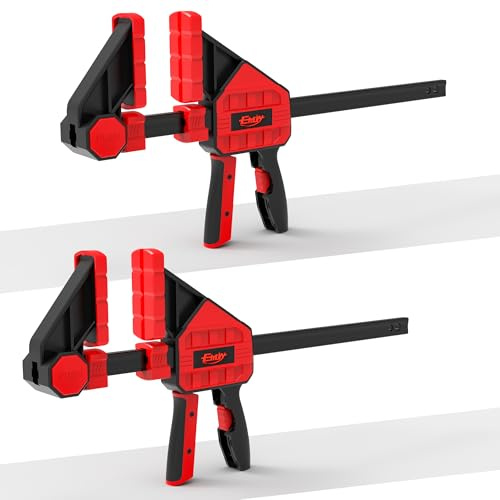 EHDY Bar Clamps for Woodworking, 2-Piece 36 Inch Clamps Set with 550 LBS Load Limit, One-Handed Clamp/Spreader, Heavy-Duty Quick-Change F Clamp, Ideal for Woodworking/Carpentry/Home Improvement/DIY