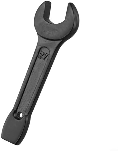 24mm Open End Striking Wrench, High Tensile Steel Single Head Spanner Hand Tool for Wrench, Heavy Duty 12-Point Reinforced Design(27MM)