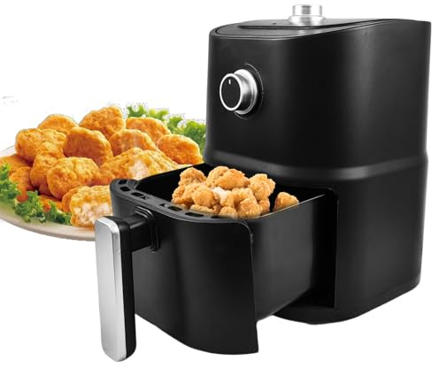 GadgetHaven Air Fryer, 3 L Manual Airfryer Oven and 5-in-1 Multicooker Compact Air Fryer with Hi-Fry Technology for Extra Crisp, Quick & Easy Meals, Nonstick & Dishwasher Safe Basket, Black