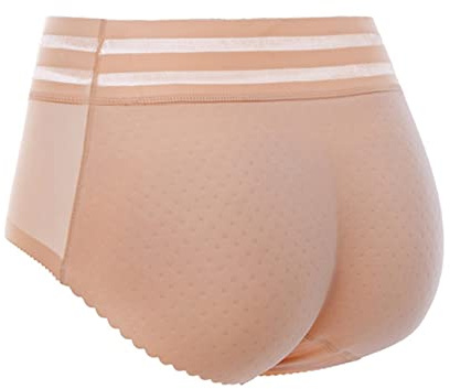 TTDGYYXW High Waist Butt Lifter för kvinnor Höftförstärkare Shapewear Kroppsunderkläder Beige magkontrolltrosor