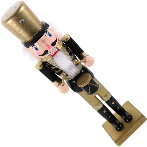 Ipetboom Casse-Noisette Bois Figurine Décorative de Noël Ornements de Bureau de Noël Cadeau Marionnette Artisanale