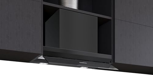 Siemens iQ500 Smarte Integrierte Designhaube 60 cm Mattschwarz LJ67BDP60 | Made in Germany, Nahtlose Integration, iQdrive Motor, Maximaler Stauraum, Intelligente Dunstabzugsautomatik, LED Beleuchtung