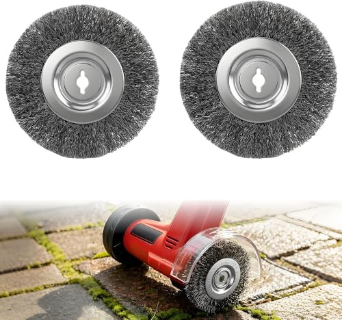 AGSYFFD Stainless Steel Brushes for Einhell Battery Grout Cleaner, 2 Pack | Durable, rustproof replacement brushes for efficient grout cleaning of patios and pavements. Easy to change