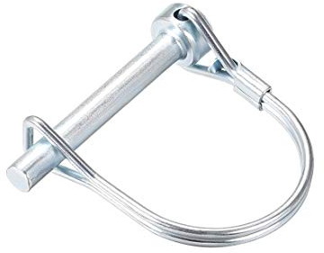 sourcing map Welle Verriegelung Stift - Kupplung für Bauernhof Anhänger Wagen Rasen Garten in Bogenrunde 6mm x 45 mm