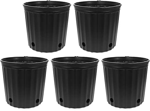 5pcs 2 Gallons Plastic Plant Nursery Pots Flower Pots Plant Container for Succulents Seedlings Cuttings Transplanting