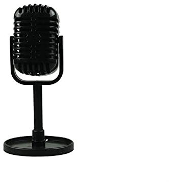 XLBH Furniture decoration Simulation Classic Retro Dynamic Vocal Microphone Vintage Style Mic Universal Stand For Live Performanc Karaoke Record Decorations (Color : Black)