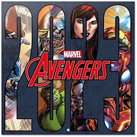 Grupo Erik Wandkalender 2023, Marvel Avengers Jahreskalender 2023, Kalender 2023 Wandkalender mit Geschenk Poster, Kalender 2023 zum Aufhängen mit offizieller Lizenz