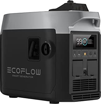 ECOFLOW Groupe Électrogène à Essence Smart Generator, 4L l'Essence Sans Plomb, 1800W Sortie CA, 42 à 58,8V Sortie CC, S'Intègre à une Delta Pro et Delta Max pour une Alimentation Domestique de Secours