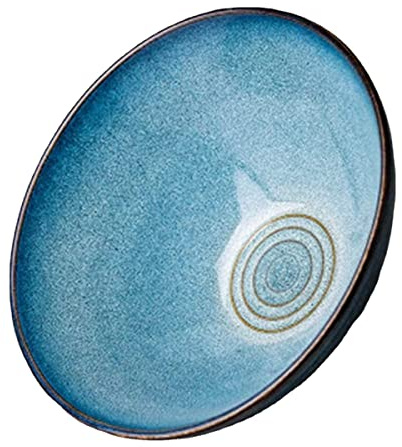 VIRUL 3 pièces Bol en céramique Ramen Bol en céramique Bleu Japonais Ensemble de Vaisselle Bol à Riz Assiette cuillère Bol à Soupe Ramen Plat
