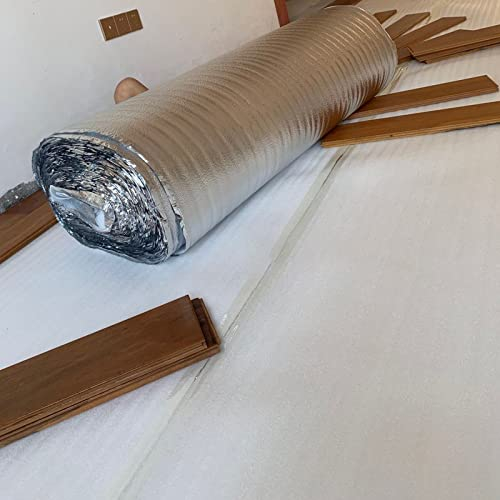 HARICSET Laminat Unterlage Trittschalldämmung Laminat 2 mm Dick Silence Floor Akustik ALU Gehschalldämmung für Laminat und Parkett mit Alu-Dampfbremse(Size:1 * 40m)