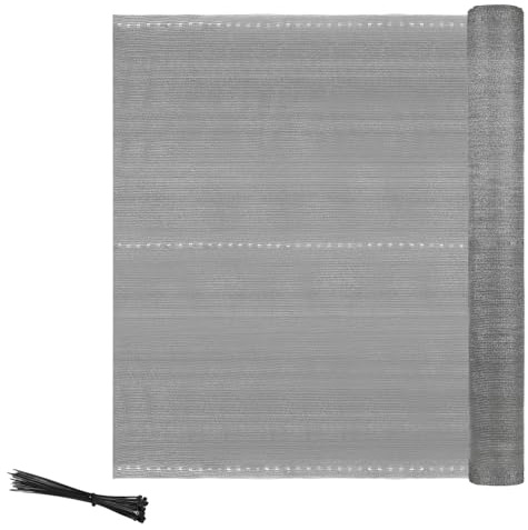 Joparri frangivista Rete ombreggiante da Giardino, Protettiva Telo Oscurante per Recinzione, 150 g/㎡ HDPE, 90% Grado di ombreggiatura, per Balcone, ringhiera, terrazza, Antracite, 1,2 x 25 m