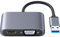 USB 3.0 auf HD-MI VGA Adapter, USB zu VGA HD-MI Adapter Konverter Unterstützung H-D-MI VGA Sync Ausgang 1080p kompatibel mit Windows 7/8/8.1/10 Monitordisplay Video Adapter Konverter