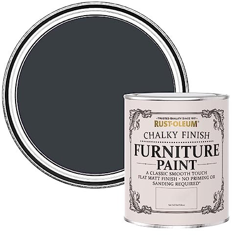 Rust-Oleum Dark Grey Upcycled Furniture Paint in Chalky Finish - Anthracite (RAL 7016) 750ml