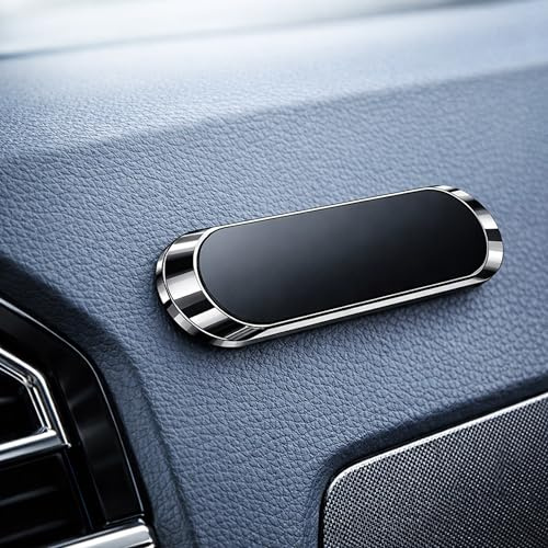 BOULTON Car Phone Holder | Universal Magnetic Dashboard Mount | Includes 2x Metal Plate for Mobile and Other Devices | Magnetic Mobile Car Mount Stand Universal Mounts