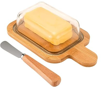 Beurrier Beurrier avec couvercle plateau à beurre for 200g de stockage et de conservation utilisé dans les réfrigérateurs de cuisine garder le récipient à beurre Comptoir
