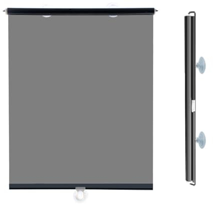 jiajulashou123 Sonnenschutz Rollo Verdunkelungsrollo mit Saugnäpfen Ohne Bohren Fensterrollo Rollo Sichtschutz Sonnenschutz Temporäre Jalousien für Fenster,UV Schutz (55x150cm)