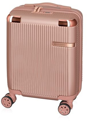 BETLEWSKI - Handgepäck Koffer Hartschale - Reisekoffer mit 4 Rollen - Leicht Hartschalenkoffer ABS Rollkoffer mit Schloss - Größe 45 cm x 32 cm x 20 cm 24 Liter – Rosa