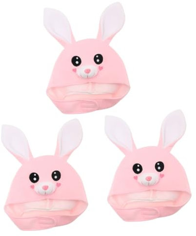 Abaodam 3stücke Bunny Hat Plüsch Hase Hut Mit Ohren Einstellbare Kostüm-kopfbedeckung Für Erwachsene Und Lustiges Foto-requisit Für Ostern Halloween Und Cosplay
