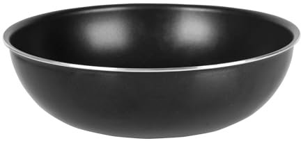 Créalys 523579 - Wok aluminio Ø28 cm H 8,5 cm – Revestimiento interior negro antiadherente sin PFOA – Compatible con mango DECLIC NEW (no incluido) – Todos los fuegos incluidos inducción