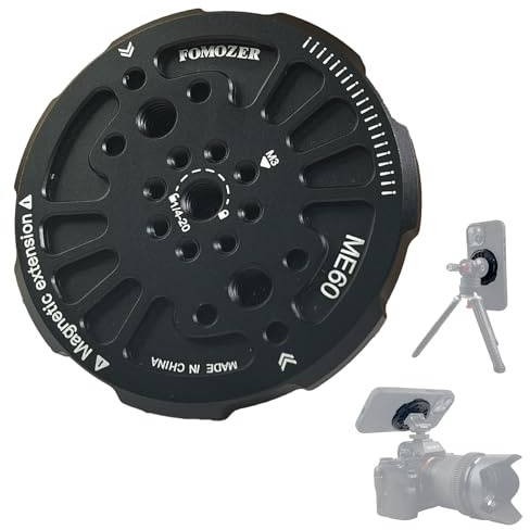 Magnetischer Stativ-Adapter mit 0,6 cm Gewinden und Multi-Winkel-Arri-Löchern | MagSafe kompatibler Ständer für iPhone 17 Pro Max, 16 Plus, 15, 14, 13, 12 Mini