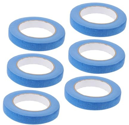 AUTSUPPL 6rollen Abdeckband Für Autolackierung Wandlackierung Diy-malband Papierband Zum Abdecken Farbband Zum Basteln Abdeckband Zum Malen Kunstband Für Effektiven Schutz