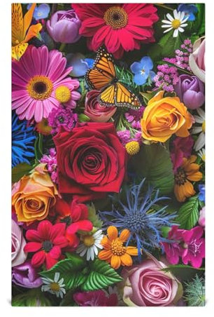 ODAWA Küchenhandtücher, Motiv: Blumenstrauß, Blumen, Küchentücher, Handtücher, Einweihungsgeschenke für neues Zuhause, 1 Stück