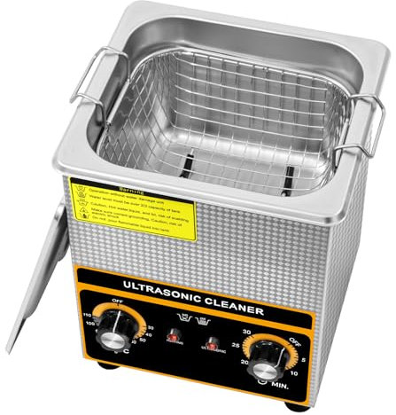 2L Ultrasonic Cleaner,304 Stainless Steel Professional Ultrasonic Cleaner Machine,with Heater and Timer,for Glasses, Watches, Rings, Small Parts