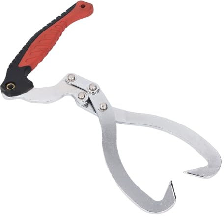 Log Skidding Tong, 8 Inch Cr Plated Log Lifting Tong with Easy Using Hook, Log Grapple Hook for Timber Wood Pile Handling Firewood Stack Organizer