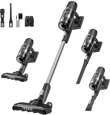 EurekaCordless Vacuum - 50 Min Runtime for Large Homes, 5.5 lbs Lightweight, Ideal for Pet Hair & Allergies on Hardwood & Carpet ReactiClean 410