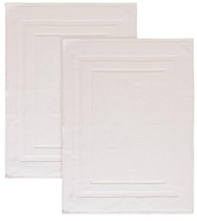 NELLA BIAGINI Alfombra de baño, juego de 2 unidades, absorbente, lavable, 50 x 70 cm, 100% rizo de algodón, 700 g/m², resistente, elegante, modelo Minerva