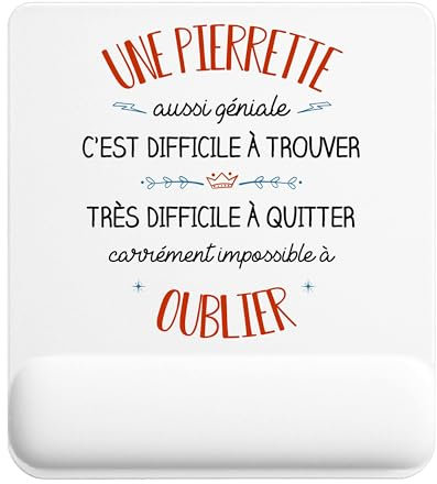 Planetee Tapis de Souris Une Pierrette Aussi géniale | Accessoire Bureau Ergonomique - Idéal pour Anniversaire, Collègue, Secret Santa Noël, Fête des Pères et Fête des Mères
