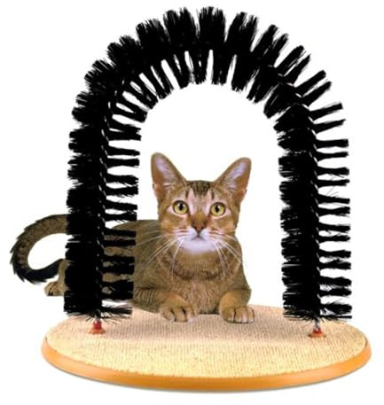 Katzenbogen Selbstbewusstsein-Borstenpflegebogen, Langlebige Pelzentferner Station | Katzengesicht Und Rückenkratzer -Werkzeug, Innenpflegebürstensystem, Selbstmassagerahmen Zur Entspannung Von Hausti
