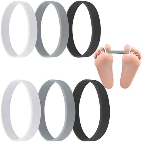 Saijer Corrector de Juanetes, 6 Piezas Separador Dedos Pies Goma Elastica Ejercicio Protector Dedos Pie para Alivio del Dolor Hallux Valgus Corrector para Hombre y Mujer Fácil de Usar