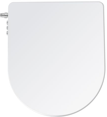 SAMODRA Sedile WC a forma di O bidet, WC con freno di caduta, lavaggio dei fianchi, lavaggio femminile e auto, pulizia (forma D - pulsante)