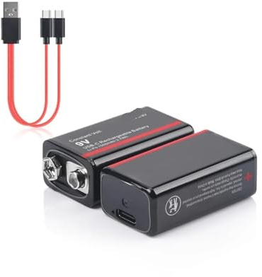 Batería, Compatible Con Soshine, Baterías De Iones De Litio USB De 9 V Y 1000 MAh, Batería De Litio 6F22, Baterías Recargables De Iones De Litio(9V 1000mah 2pc)