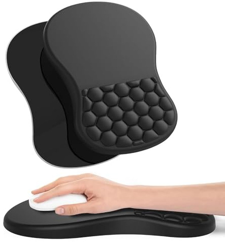 Gfamous Ergonomisches Mauspad Mit Handballenauflage Mauspad Ergonomisches Mit Massagenoppen, Lindert Effektiv Beschwerden Im Handgelenk, Ideal Für Büro Und Gaming