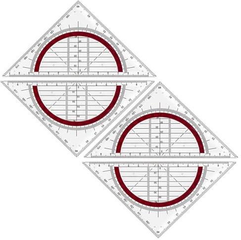 Geodreieck Mit 180-Grad Mathematik Winkelmesser Multifunktionales Winkelmessgerät Zum Zeichnen Von Technischen Zeichenwerkzeugen Mit Skalen