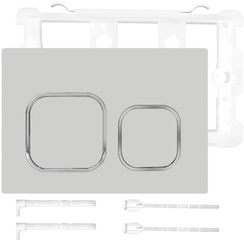 Plaque de commande WC, chasse d'eau de toilette encastrée, compatible avec les plaques d'actionnement Geberit Sigma, séries UP300 & UP320, double chasse, avec kit de levier de chasse et cadre de
