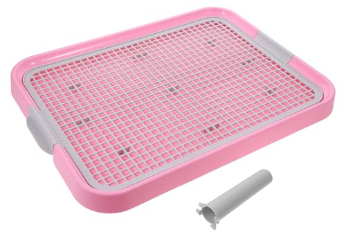 SHINEOFI Toilette Simula L’abitudine alla Minzione Griglia Antiscivolo in Plastica Rosa per Cani per Uso Domestico e Interni