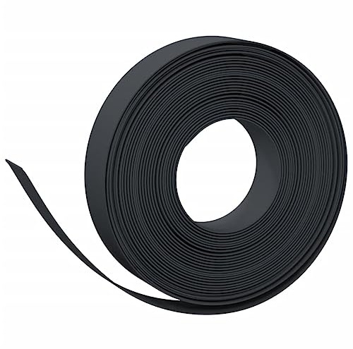 Bordure de Jardin, Bordure de Pelouse Gazon Parterre Bordurette Clôture de Jardin Noir 10 m 10 cm polyéthylène