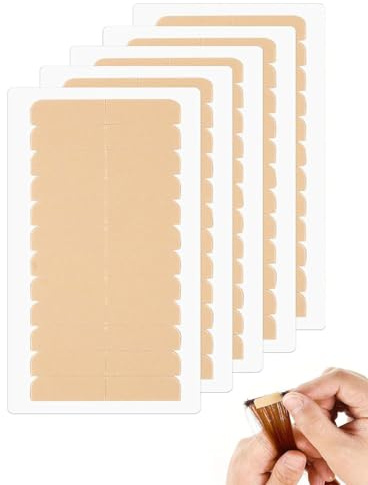 SCJJZ Cinta adhesiva de repuesto de doble cara para extensiones de cabello, extensiones adhesivas, cintas profesionales fuertes para extensiones de cabello, 60 unidades, 1.6 x 0.3 pulgadas por pieza
