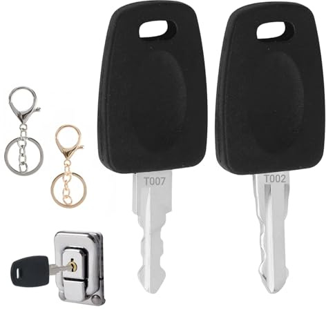 BLPRKOT 2 Pezzi Chiavi Compatibili Per TSA, 007&002, Chiave di Viaggio, Per Valigia Chiavi di Blocco Tsa Bagagli, Chiave di Soccorso per Lucchetto Valigia Lucchetto Tsa Valigia Aereo Multifunzionale