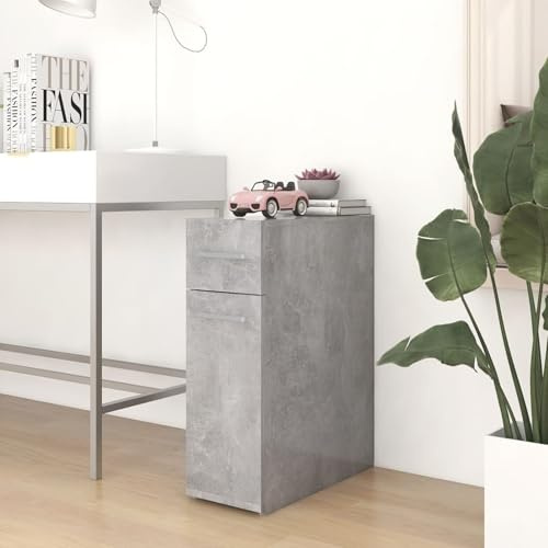 Fecpoo apoteksskåp träbaserade material 20 x 45,5 x 60 cm betonggrå med gott om lagringsutrymme för hushåll