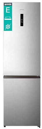 Gorenje NRK620EAXL4 Frigorifero Combinato, Libera installazione,Total No frost, Ventilazione MultiFlow, Doppia porta reversibile, Inox, Altezza 200 cm, Capacità 336 litri, Controllo Touch, Classe E