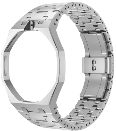 Bracelet de montre en acier inoxydable de remplacement pour Swatch X Royal Pop, bracelet intégré moderne avec fermoir pliant sécurisé, look sophistiqué et durable