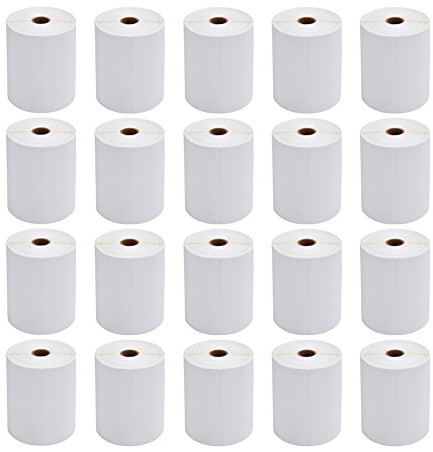 FungLam Thermal Labels 4x6 Direct Thermal Shipping Labels, 20 Rolls with 250 Labels/Roll, 1'' Core, Compatible Zebra 2844 ZP-450 ZP-500 ZP-505 Thermal Printer Label
